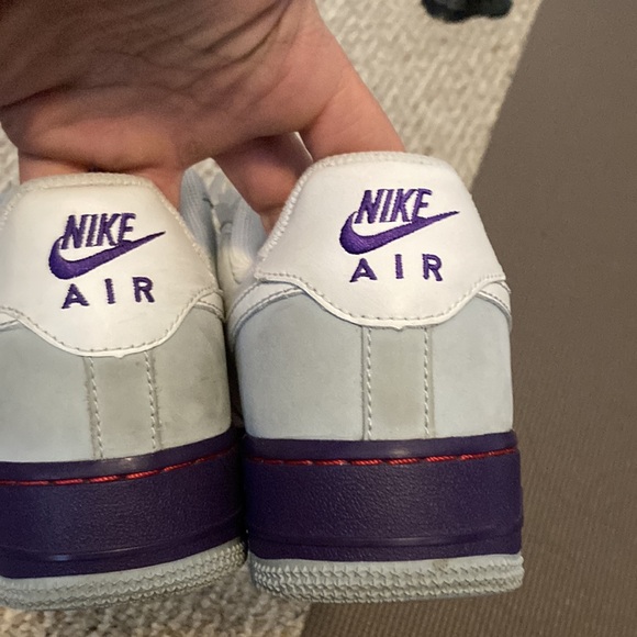 Nike AF-1 82 white and purple genuine leather women’s 7.5 ❤️ - Picture 9 of 11